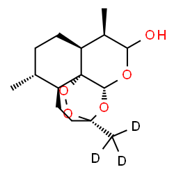 ChemSpider 2D Image | (1R,4S,5R,8S,9R,12R,13R)-5,9-Dimethyl-1-(~2~H_3_)methyl-11,14,15,16-tetraoxatetracyclo[10.3.1.0~4,13~.0~8,13~]hexadecan-10-ol | C15H21D3O5