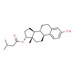 ChemSpider 2D Image | (17alpha)-3-Hydroxyestra-1(10),2,4-trien-17-yl 3-methylbutanoate | C23H32O3