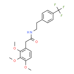 ChemSpider 2D Image | N-{2-[4-(Trifluoromethyl)phenyl]ethyl}-2-(2,3,4-trimethoxyphenyl)acetamide | C20H22F3NO4