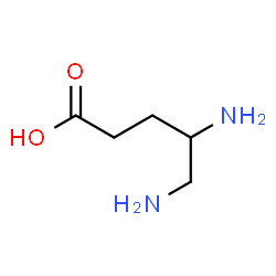 ChemSpider 2D Image | 4,5-Diaminopentanoic acid | C5H12N2O2