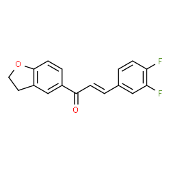 ChemSpider 2D Image | (2E)-3-(3,4-Difluorophenyl)-1-(2,3-dihydro-1-benzofuran-5-yl)-2-propen-1-one | C17H12F2O2