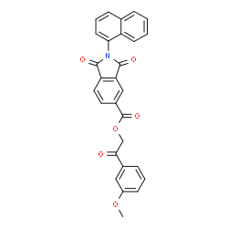 ChemSpider 2D Image | 2-(3-Methoxyphenyl)-2-oxoethyl 2-(1-naphthyl)-1,3-dioxo-5-isoindolinecarboxylate | C28H19NO6