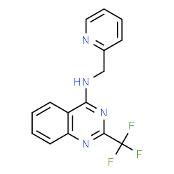 ChemSpider 2D Image | N-(2-Pyridinylmethyl)-2-(trifluoromethyl)-4-quinazolinamine | C15H11F3N4