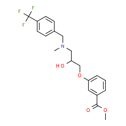ChemSpider 2D Image | Methyl 3-(2-hydroxy-3-{methyl[4-(trifluoromethyl)benzyl]amino}propoxy)benzoate | C20H22F3NO4