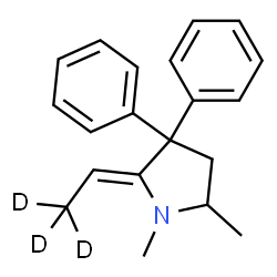 ChemSpider 2D Image | (2Z)-2-[(2,2,2-~2~H_3_)Ethylidene]-1,5-dimethyl-3,3-diphenylpyrrolidine | C20H20D3N