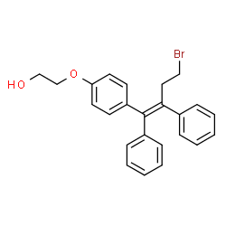 ChemSpider 2D Image | 2-{4-[(1E)-4-Bromo-1,2-diphenyl-1-buten-1-yl]phenoxy}ethanol | C24H23BrO2