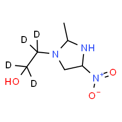 ChemSpider 2D Image | 2-(2-Methyl-4-nitro-1-imidazolidinyl)(~2~H_4_)ethanol | C6H9D4N3O3