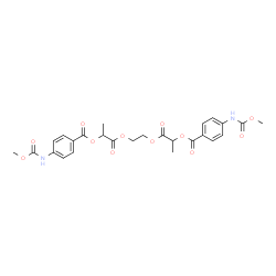 ChemSpider 2D Image | 1,2-Ethanediylbis(oxy-1-oxo-1,2-propanediyl) bis{4-[(methoxycarbonyl)amino]benzoate} | C26H28N2O12