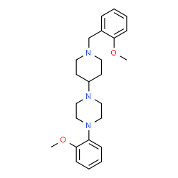 ChemSpider 2D Image | 1-[1-(2-Methoxybenzyl)-4-piperidinyl]-4-(2-methoxyphenyl)piperazine | C24H33N3O2