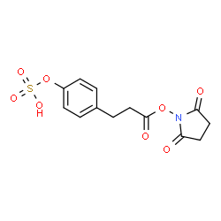 ChemSpider 2D Image | 4-{3-[(2,5-Dioxo-1-pyrrolidinyl)oxy]-3-oxopropyl}phenyl hydrogen sulfate | C13H13NO8S