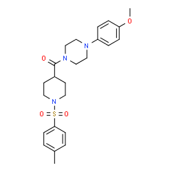 ChemSpider 2D Image | [4-(4-Methoxyphenyl)-1-piperazinyl]{1-[(4-methylphenyl)sulfonyl]-4-piperidinyl}methanone | C24H31N3O4S