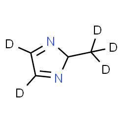 ChemSpider 2D Image | 2-(~2~H_3_)Methyl(4,5-~2~H_2_)-2H-imidazole | C4HD5N2