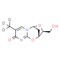 ChemSpider 2D Image | (1S,9R,10S)-10-(Hydroxymethyl)-4-(~2~H_3_)methyl-8,11-dioxa-2,6-diazatricyclo[7.2.1.0~2,7~]dodeca-3,6-dien-5-one | C10H9D3N2O4