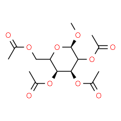ChemSpider 2D Image | Methyl 2,3,4,6-tetra-O-acetyl-alpha-L-erythro-hexopyranoside | C15H22O10