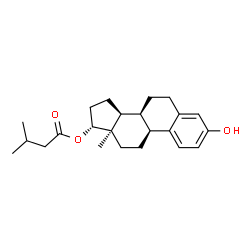 ChemSpider 2D Image | (8alpha,13alpha,17alpha)-3-Hydroxyestra-1(10),2,4-trien-17-yl 3-methylbutanoate | C23H32O3