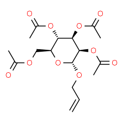 ChemSpider 2D Image | Allyl 2,3,4,6-tetra-O-acetyl-alpha-L-mannopyranoside | C17H24O10