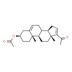 ChemSpider 2D Image | (3alpha,8xi,9beta,10alpha,13alpha,14beta)-20-Oxopregna-5,16-dien-3-yl acetate | C23H32O3