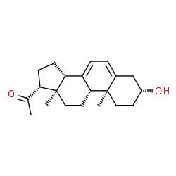 ChemSpider 2D Image | (3alpha,9beta,10alpha,13alpha,14beta,17alpha)-3-Hydroxypregna-5,7-dien-20-one | C21H30O2