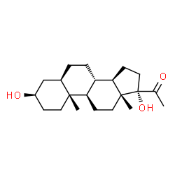 ChemSpider 2D Image | (3alpha,5beta,8alpha,9beta,10alpha,13alpha,14beta,17alpha)-3,17-Dihydroxypregnan-20-one | C21H34O3