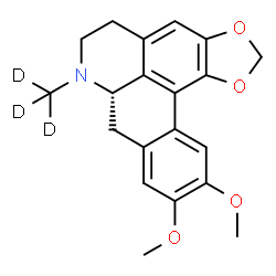 ChemSpider 2D Image | (7aS)-10,11-Dimethoxy-7-(~2~H_3_)methyl-6,7,7a,8-tetrahydro-5H-[1,3]benzodioxolo[6,5,4-de]benzo[g]quinoline | C20H18D3NO4