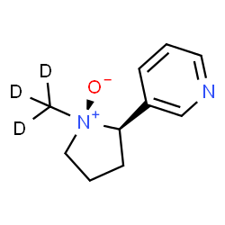 ChemSpider 2D Image | 3-[(1R,2R)-1-(~2~H_3_)Methyl-1-oxido-2-pyrrolidinyl]pyridine | C10H11D3N2O