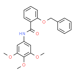 ChemSpider 2D Image | 2-(Benzyloxy)-N-(3,4,5-trimethoxyphenyl)benzamide | C23H23NO5