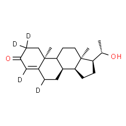 ChemSpider 2D Image | (8alpha,9xi,10alpha,13alpha,20S)-20-Hydroxy(2,2,4,6-~2~H_4_)pregn-4-en-3-one | C21H28D4O2