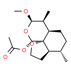 ChemSpider 2D Image | (3aR,4S,6aR,7S,8R,10S,10aS)-8-Methoxy-4,7-dimethyloctahydro-2H-furo[3,2-i]isochromen-10-yl acetate | C16H26O5