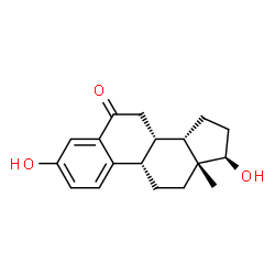 ChemSpider 2D Image | (8alpha,13alpha,17alpha)-3,17-Dihydroxyestra-1(10),2,4-trien-6-one | C18H22O3
