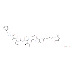 ChemSpider 2D Image | N-[6-(2,5-Dioxo-2,5-dihydro-1H-pyrrol-1-yl)hexanoyl]-N-methyl-D-valyl-N-{(3S,4R,5R)-3-methoxy-1-[(2R)-2-{(1S,2S)-1-methoxy-2-methyl-3-oxo-3-[(2-phenylethyl)amino]propyl}-1-pyrrolidinyl]-5-methyl-1-oxo
-4-heptanyl}-N-methyl-D-valinamide - methanedione (1:1) | C49H76N6O11