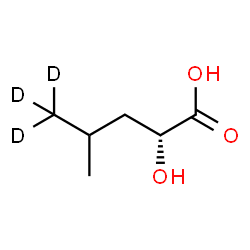 ChemSpider 2D Image | (2R)-2-Hydroxy-4-methyl(5,5,5-~2~H_3_)pentanoic acid | C6H9D3O3
