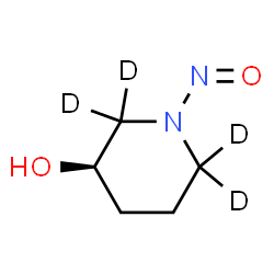 ChemSpider 2D Image | (3R)-1-Nitroso-3-(2,2,6,6-~2~H_4_)piperidinol | C5H6D4N2O2