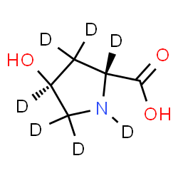 ChemSpider 2D Image | (4S)-4-Hydroxy-D-(N~1~,2,3,3,4,5,5-~2~H_7_)proline | C5H2D7NO3