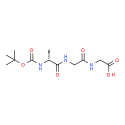 ChemSpider 2D Image | N-{[(2-Methyl-2-propanyl)oxy]carbonyl}-D-alanylglycylglycine | C12H21N3O6
