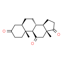 ChemSpider 2D Image | (5beta,8alpha,9beta,10alpha,13alpha,14beta)-Androstane-3,11,17-trione | C19H26O3