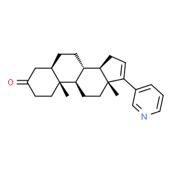 ChemSpider 2D Image | (5beta,8alpha,9beta,10alpha,13alpha,14beta)-17-(3-Pyridinyl)androst-16-en-3-one | C24H31NO