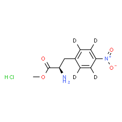 ChemSpider 2D Image | Methyl 4-nitro-D-(2,3,5,6-~2~H_4_)phenylalaninate hydrochloride (1:1) | C10H9D4ClN2O4