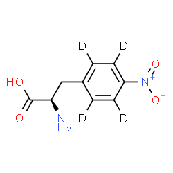 ChemSpider 2D Image | 4-Nitro-D-(2,3,5,6-~2~H_4_)phenylalanine | C9H6D4N2O4