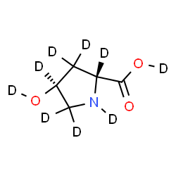 ChemSpider 2D Image | (4S)-4-[(~2~H)Hydroxy]-D-(~2~H_8_)proline | C5D9NO3