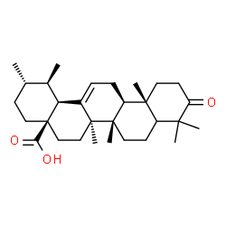 ChemSpider 2D Image | (5xi,8alpha,9beta,10alpha,14beta,17alpha,19alpha,20beta)-3-Oxours-12-en-28-oic acid | C30H46O3