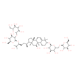 ChemSpider 2D Image | (1R,4S,9alpha,11beta,13alpha,14beta,17xi,20S,24S)-1-{[(5xi)-6-O-(beta-L-Glucopyranosyl)-beta-L-xylo-hexopyranosyl]oxy}-11,25-dihydroxy-9,10,14-trimethyl-4,9-cyclo-9,10-secocholest-5-en-24-yl 2-O-beta-
D-glucopyranosyl-beta-L-glucopyranoside | C54H92O24
