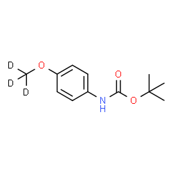 ChemSpider 2D Image | 2-Methyl-2-propanyl {4-[(~2~H_3_)methyloxy]phenyl}carbamate | C12H14D3NO3