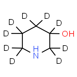 ChemSpider 2D Image | 3-(2,2,3,4,4,5,5,6,6-~2~H_9_)Piperidinol | C5H2D9NO