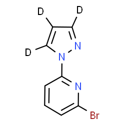 ChemSpider 2D Image | 2-Bromo-6-[(~2~H_3_)-1H-pyrazol-1-yl]pyridine | C8H3D3BrN3