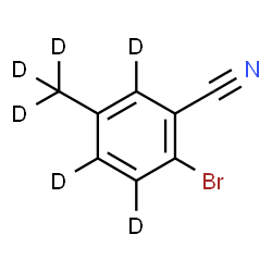 ChemSpider 2D Image | 2-Bromo-5-(~2~H_3_)methyl(~2~H_3_)benzonitrile | C8D6BrN