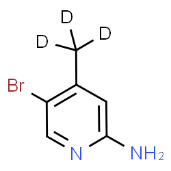 ChemSpider 2D Image | 5-Bromo-4-(~2~H_3_)methyl-2-pyridinamine | C6H4D3BrN2