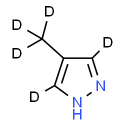 ChemSpider 2D Image | 4-(~2~H_3_)Methyl(3,5-~2~H_2_)-1H-pyrazole | C4HD5N2