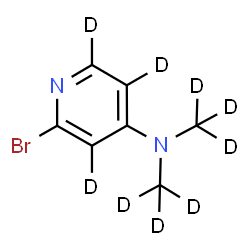ChemSpider 2D Image | 2-Bromo-N,N-bis[(~2~H_3_)methyl]-4-(~2~H_3_)pyridinamine | C7D9BrN2