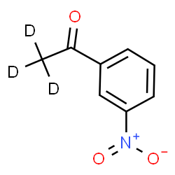 ChemSpider 2D Image | 1-(3-Nitrophenyl)(~2~H_3_)ethanone | C8H4D3NO3