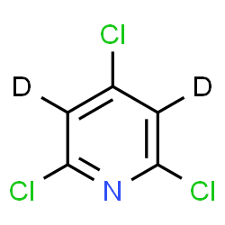 ChemSpider 2D Image | 2,4,6-Trichloro(~2~H_2_)pyridine | C5D2Cl3N
